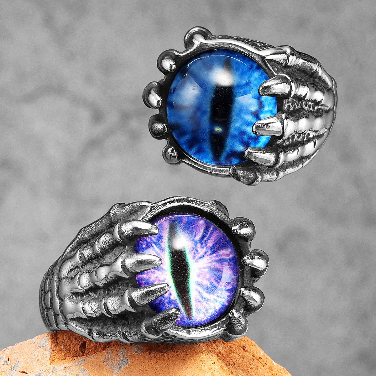 Devil Eye 316L Stainless Steel Skull Rings