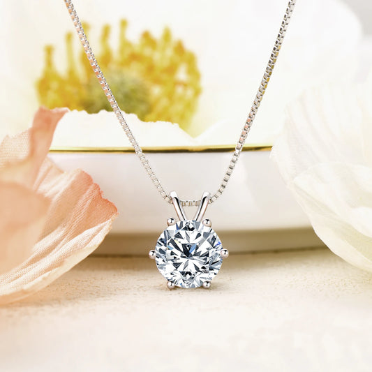 S925 0.5ct-5ct Moissanite Pendant Necklace