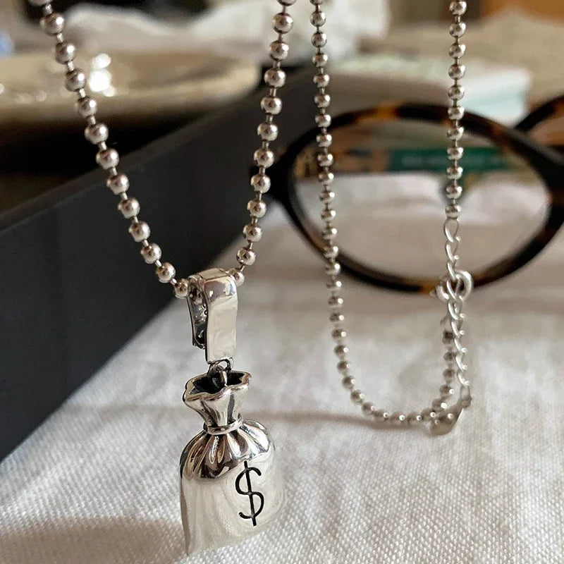 925 Sterling Silver Bead Geometry Necklace