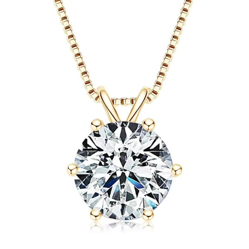 S925 0.5ct-5ct Moissanite Pendant Necklace
