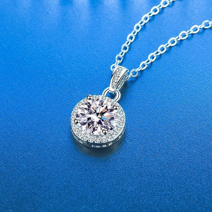 S925 Necklace with Real Moissanite