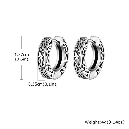 Vintage Totem Hoop Earrings