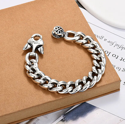 S925 Retro Cuban Trendy Punk Bracelet
