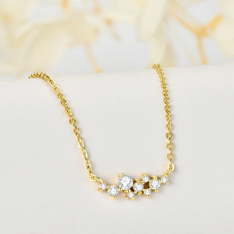 S925 Moissanite Diamond Necklace & Ring