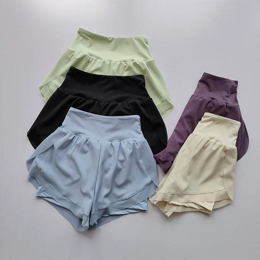 Double-Layer Quick-Dry Gym Fitness Running Cycling Yoga Shorts