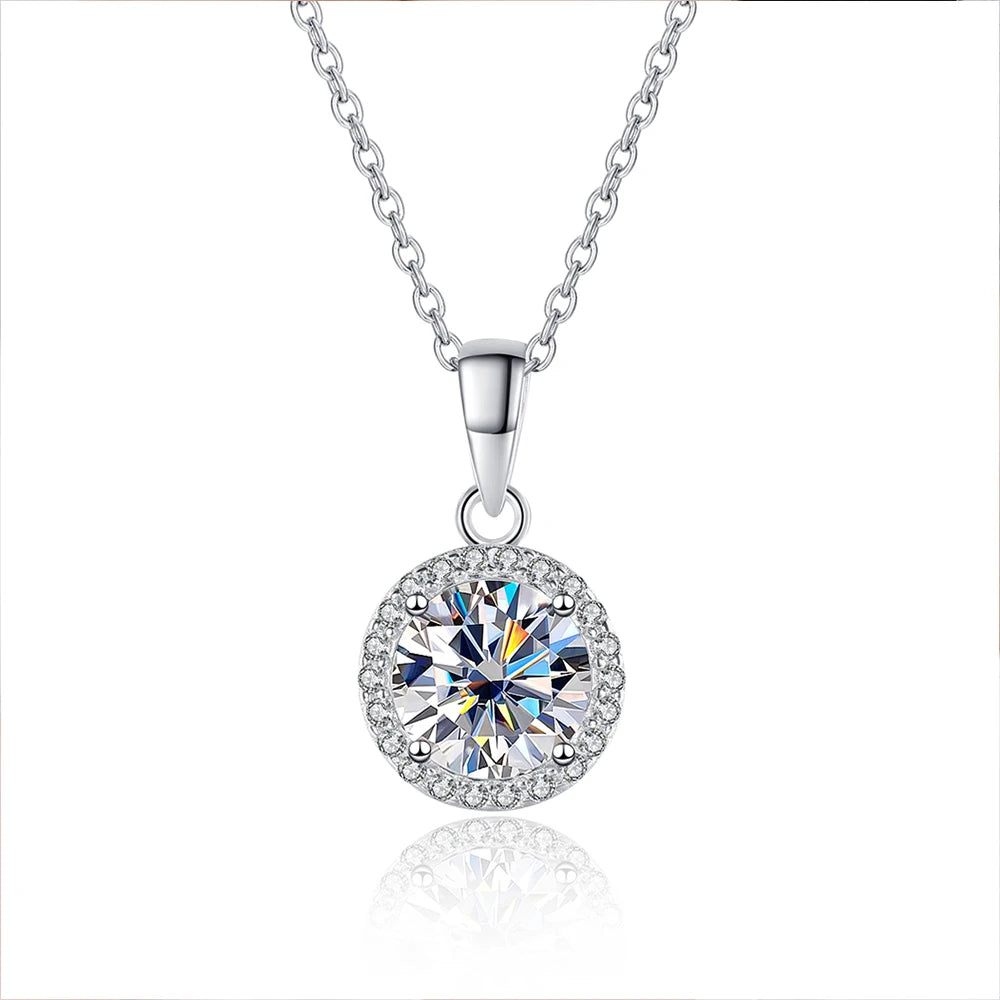GRA Certified 1 CT Moissanite Necklaces