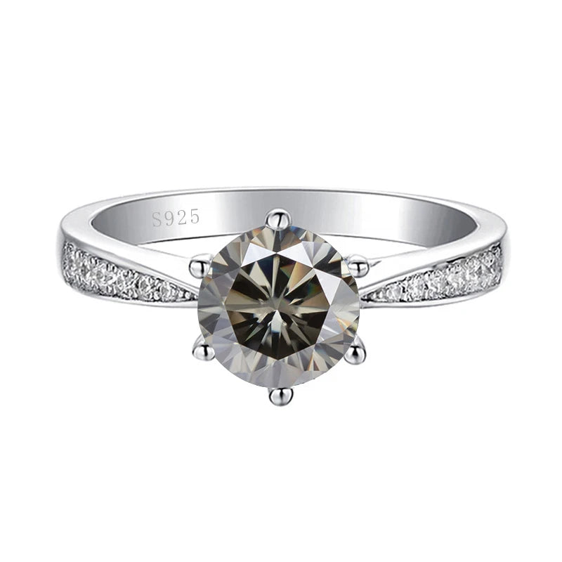 Green Moissanite Ring for Women