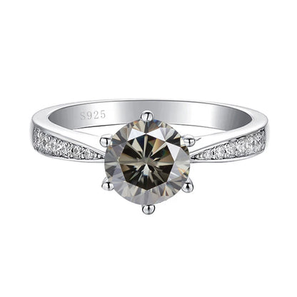 Green Moissanite Ring for Women