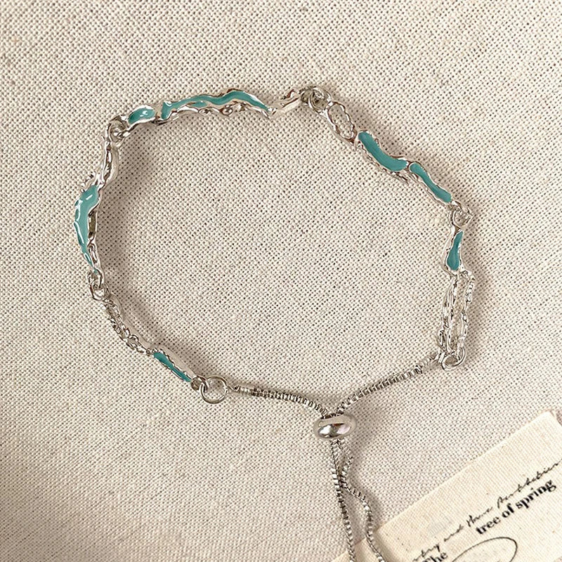 S925 Blue & Purple Gemstone Bracelet