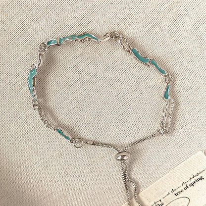 S925 Blue & Purple Gemstone Bracelet