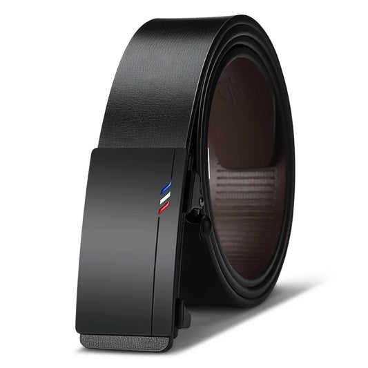 Men's Leather Belts Fashion Automatic Buckle