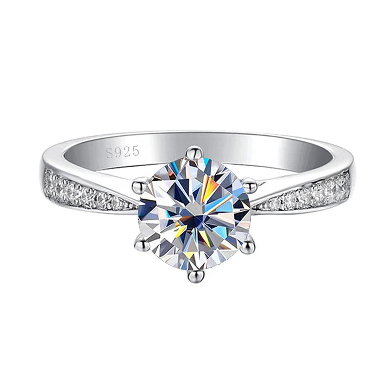 Green Moissanite Ring for Women
