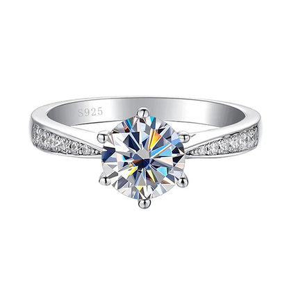 Green Moissanite Ring for Women