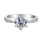 Green Moissanite Ring for Women