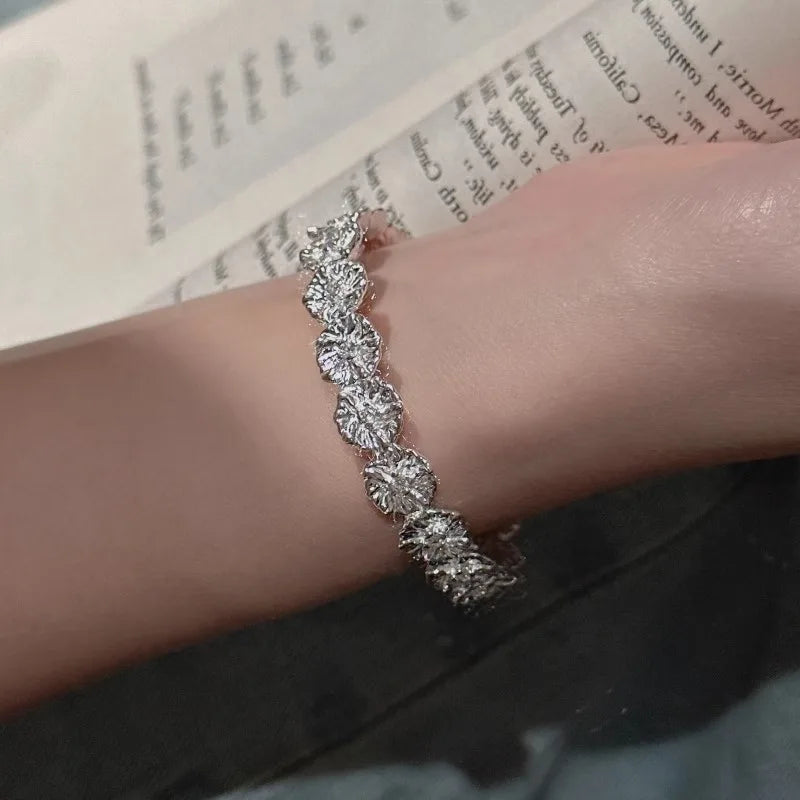 S925 Beaded Geometric Bracelet