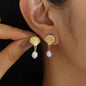Beach Pearl Conch Shell Earrings