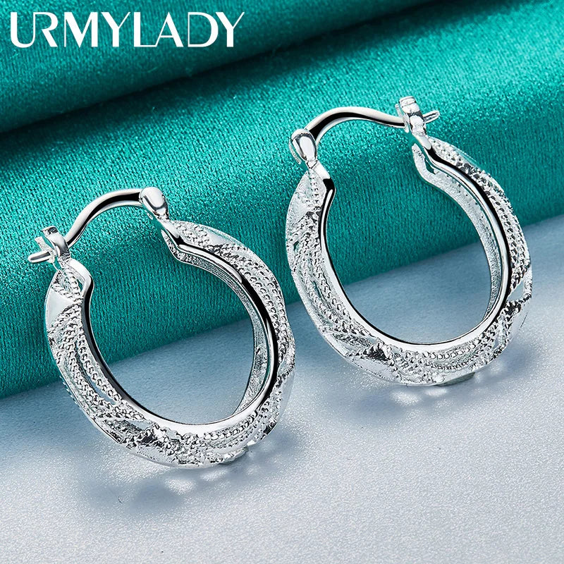 925 Sterling Silver Dragon Hollow Earrings