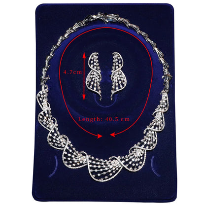 Cubic Zirconia necklace and earrings set