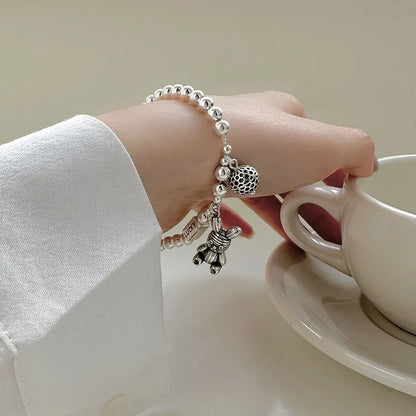 S925 Bracelets with Bear Charm