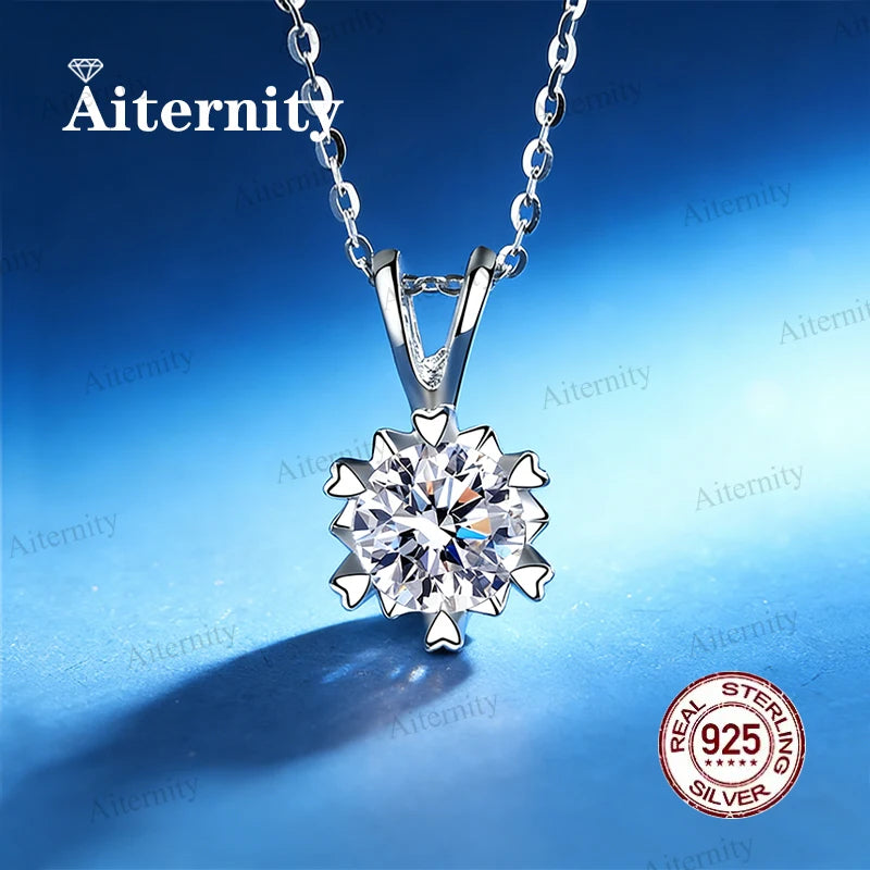 S925 Multiple 1.0 carat moissanite and Zircon pendants