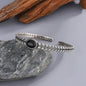925 Sterling Silver Vintage Bracelets with Black Stone