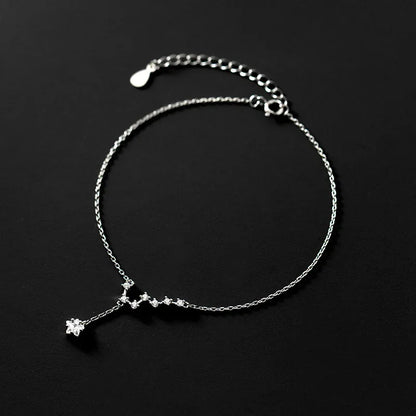 S925 Fashion Sweet Big Dipper CZ Anklets