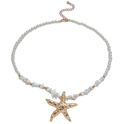 Natural Seashell Beaded Necklace