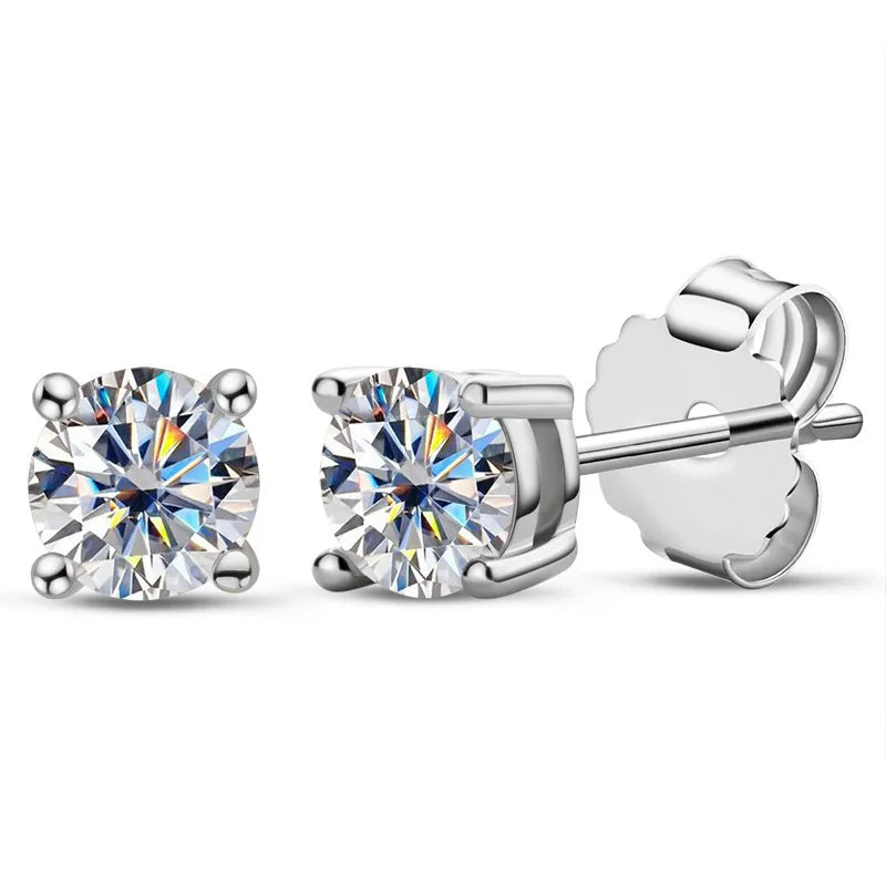 Moissanite Diamond Earring Pure 925 Silver