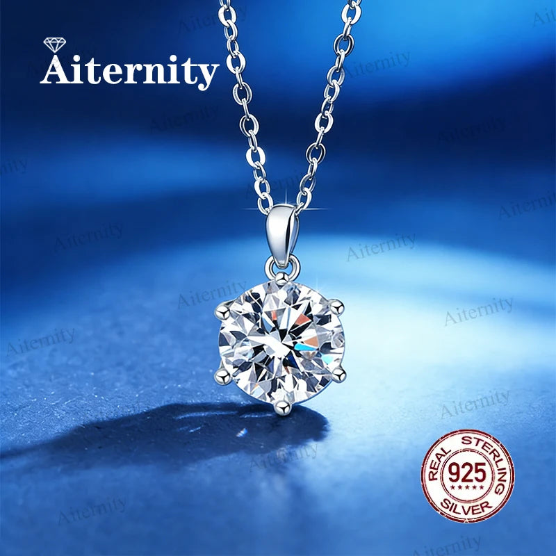 S925 Multiple 1.0 carat moissanite and Zircon pendants