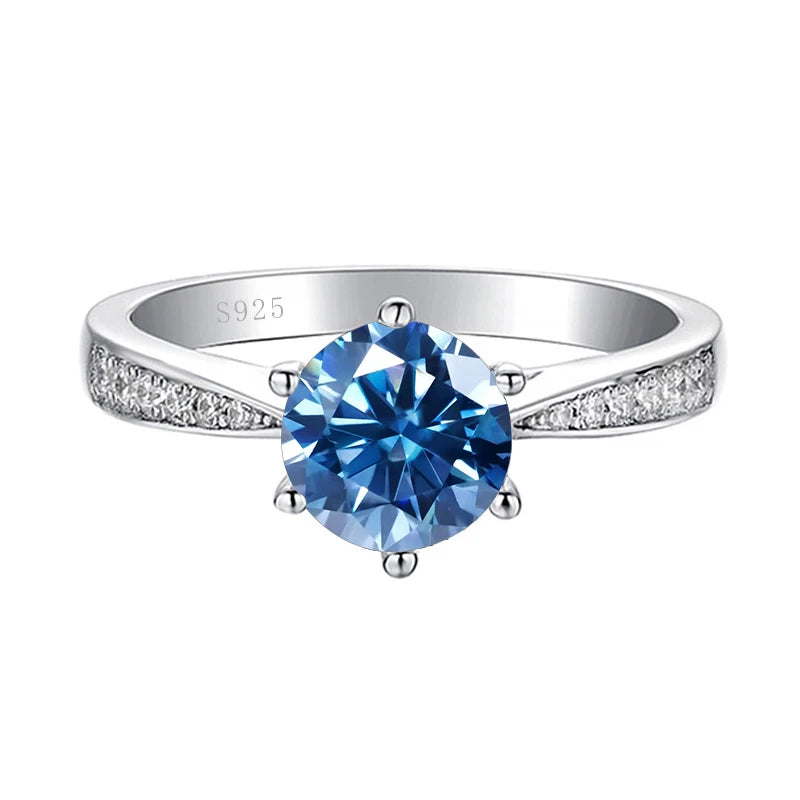 Green Moissanite Ring for Women