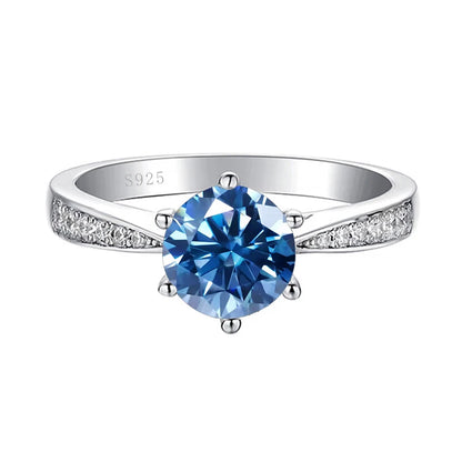Green Moissanite Ring for Women
