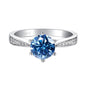 Green Moissanite Ring for Women