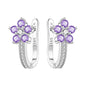 Original S925 Blue Iris Flower Earrings