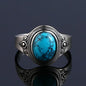 S925 Sterling Silver With Natural Turquoise Stone Rings