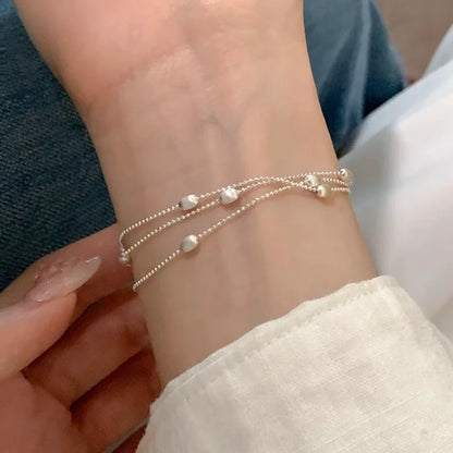 S925 Beaded Geometric Bracelet