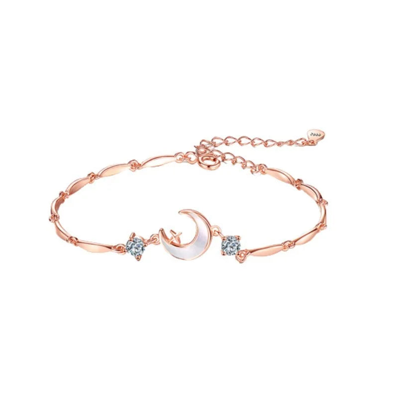 925 Sterling Silver Zircon Love Heart Bracelet