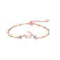 925 Sterling Silver Zircon Love Heart Bracelet