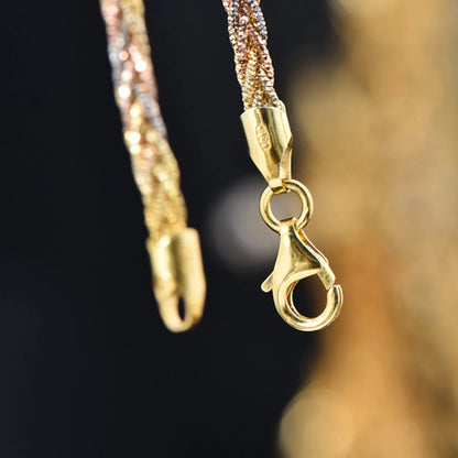 S925 Italian Style Woven Chain Bracelet