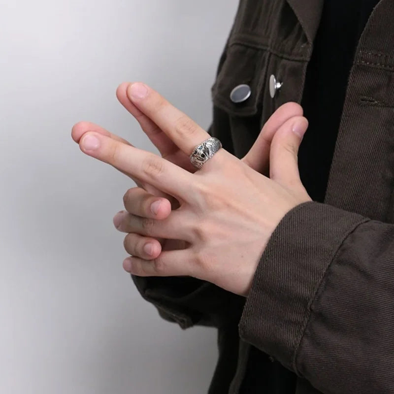 S925 Vintage Tiger Ring