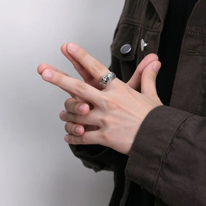 S925 Vintage Tiger Ring