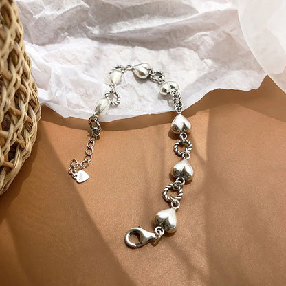 S925 Beaded Geometric Bracelet