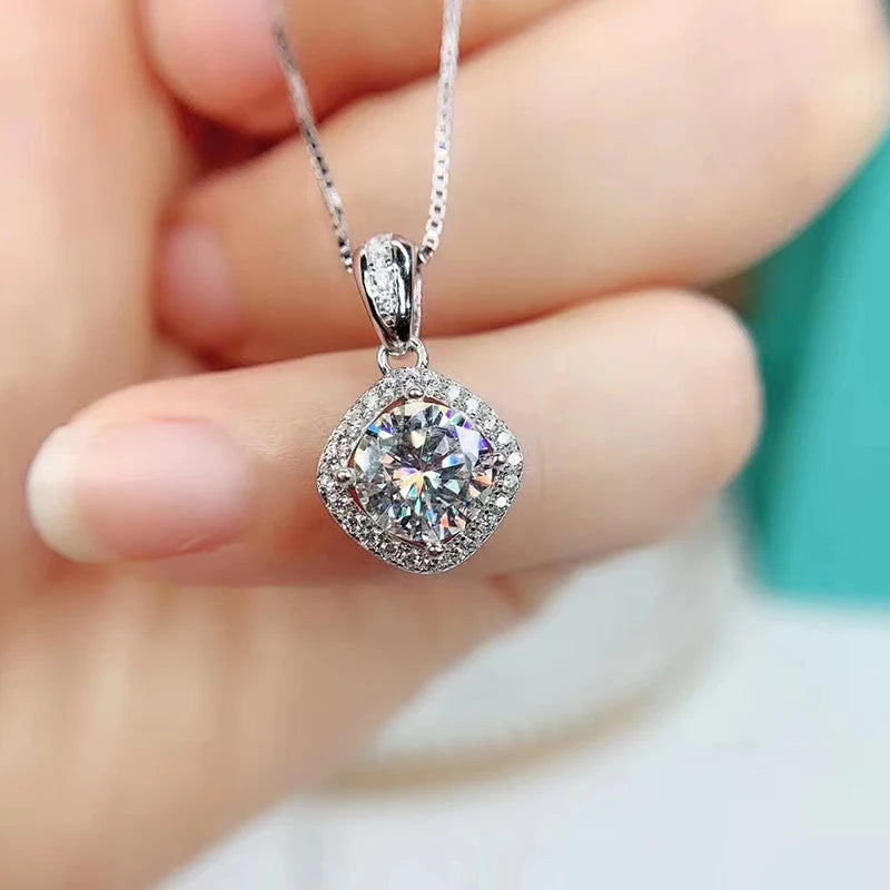 S925 Multiple 1.0 carat moissanite and Zircon pendants