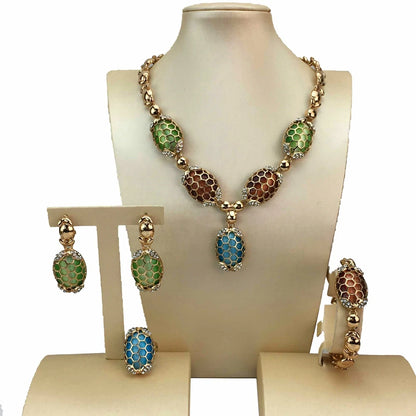 Fashion Colourful Stones Jewelry Sets