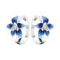 Original S925 Blue Iris Flower Earrings