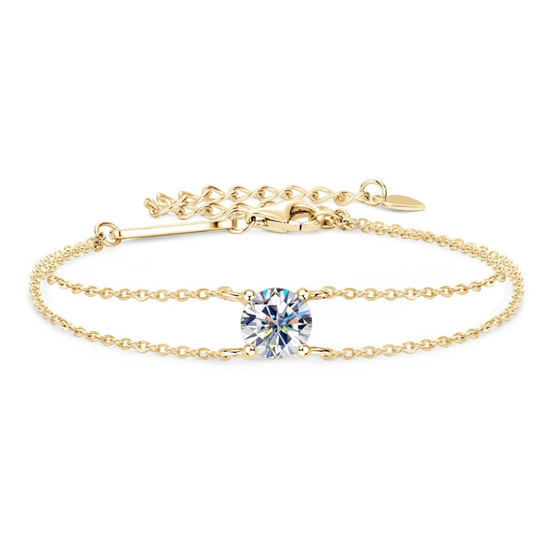 S925 6.5mm 1ct Moissanite Bracelet