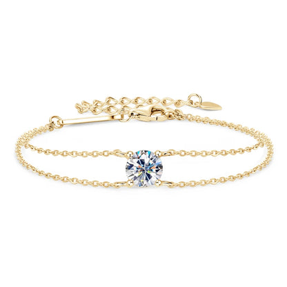 S925 6.5mm 1ct Moissanite Bracelet