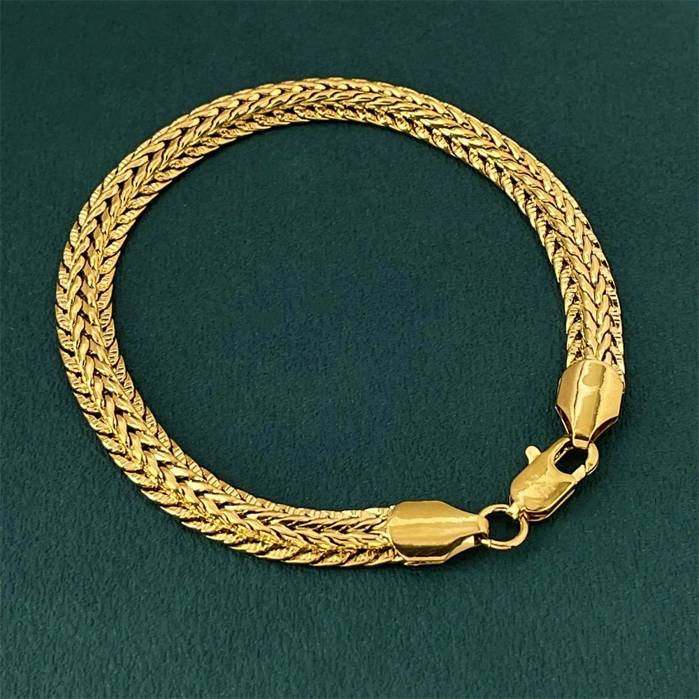 925 Sterling Silver Bracelet Plated with 18K Gold
