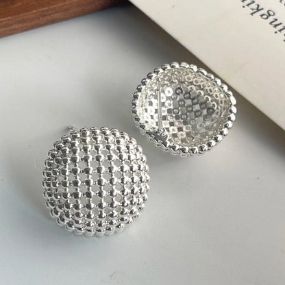 S925 Vintage Round Hollow Earring