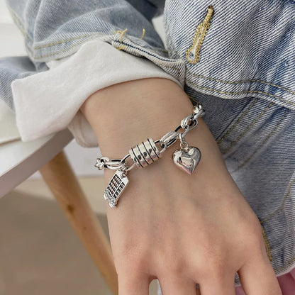 S925 Beaded Geometric Bracelet
