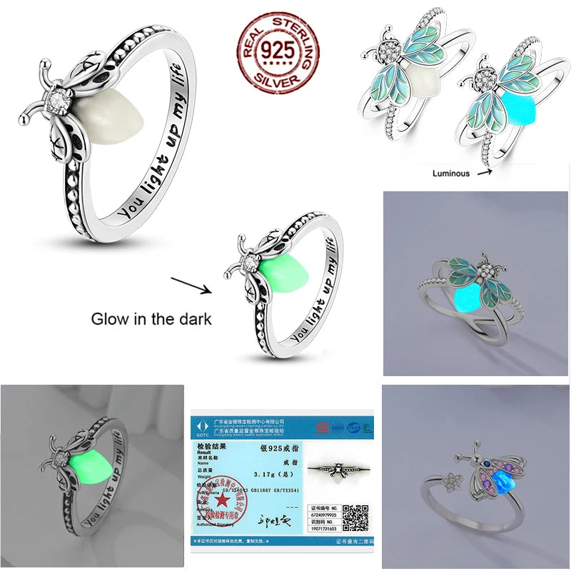 Luminous Firefly S925 Rings